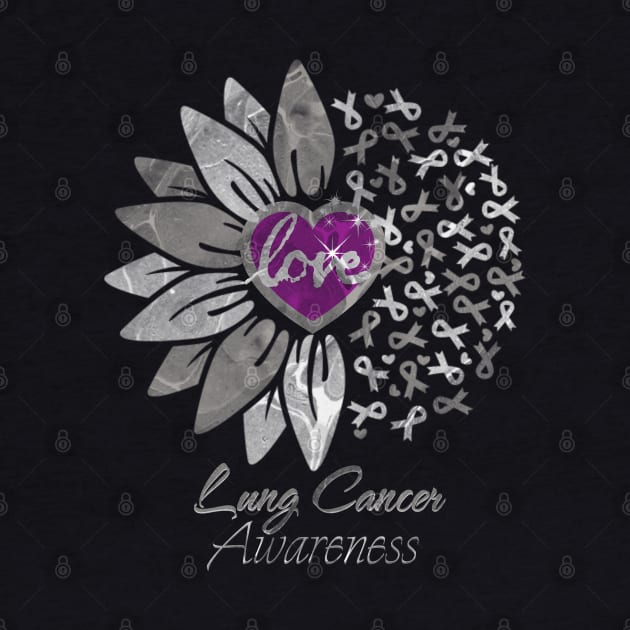 Lung Cancer Awareness Purple Heart Edition by mythikcreationz